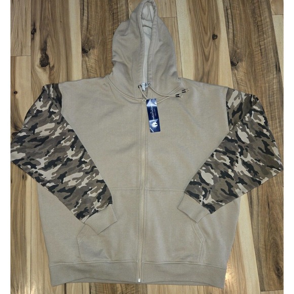 Bradford Exchange The Punisher Mens Hoodie Jacket‎ Tan Camo XXXL NWT Full Zip